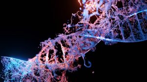 Vizualizace šroubovice DNA (ilustrační obrázek)