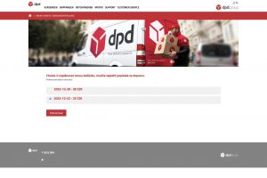 Podvodný web DPD