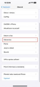 Návod, jak si ověřit klávesnice v iOS