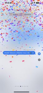 Efekt konfet v iMessage