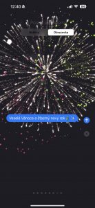 Efekt ohňostroje v iMessage