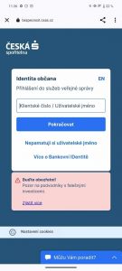 Ukázka přihlášení do aplikace eDoklady
