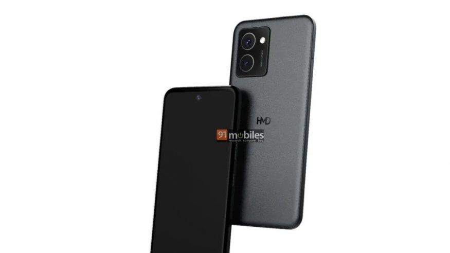 Render smartphonu značky HMD Global bez loga Nokia