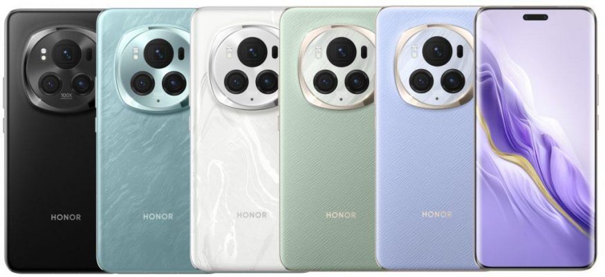 Smartphone Honor Magic 6 ve všech barevných variantách