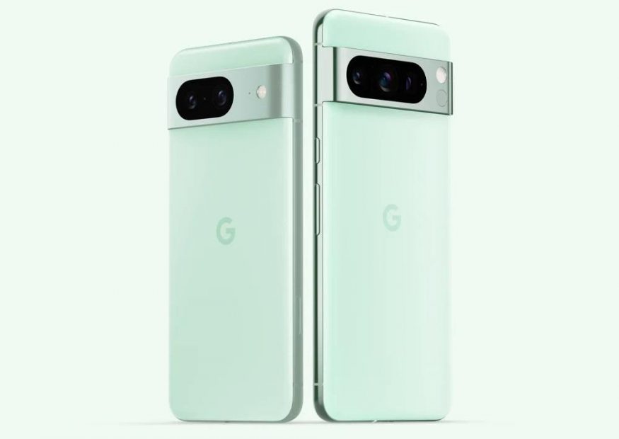 Google Pixel 8 v mátově zelené barvě