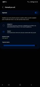 Filtr modrého světla má vlastní nastavení
