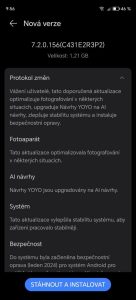 Screenshot ze systému telefonu Honor Magic 6 Lite