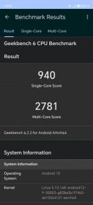 Geekbench 6 benchmark