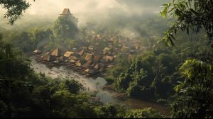 Starověké město v Amazonii (ilustrační obrázek)