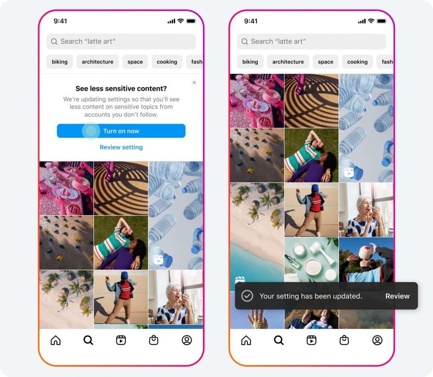 Regulace doporučeného obsahu na Instagramu