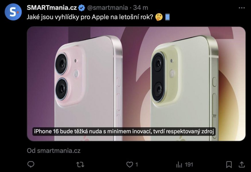 Náhled sdíleného odkazu na Twitteru/X