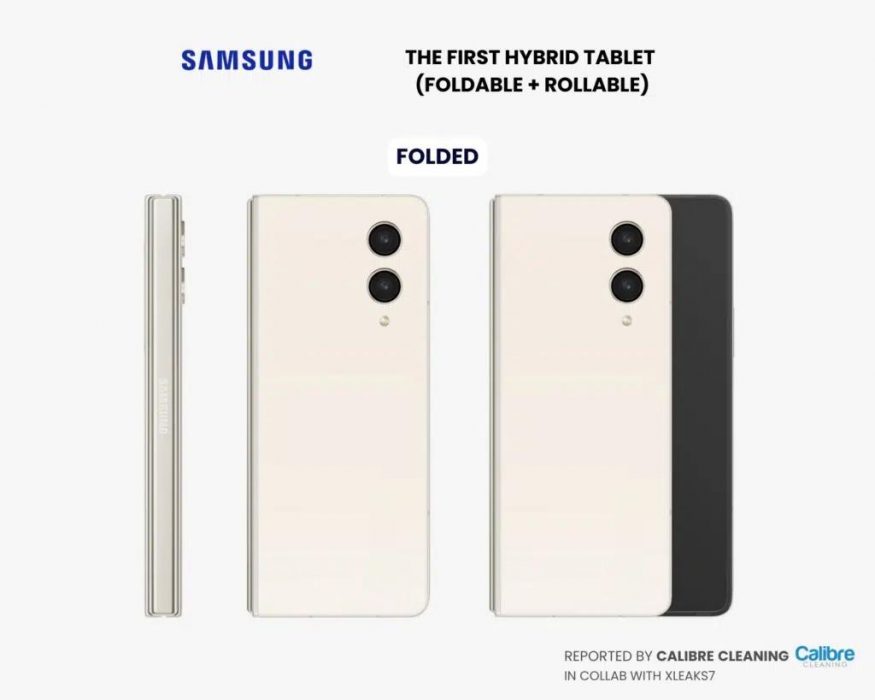 Nákres skládacího a rolovacího smartphonu od Samsungu