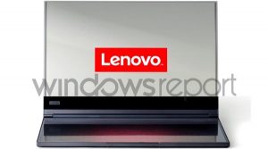 Počítač Lenovo s průhledným displejem