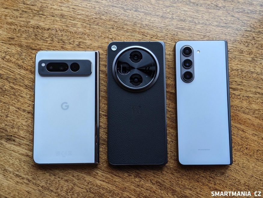 Zleva: Pixel Fold, OnePlus Open a Samsung Galaxy Z Fold