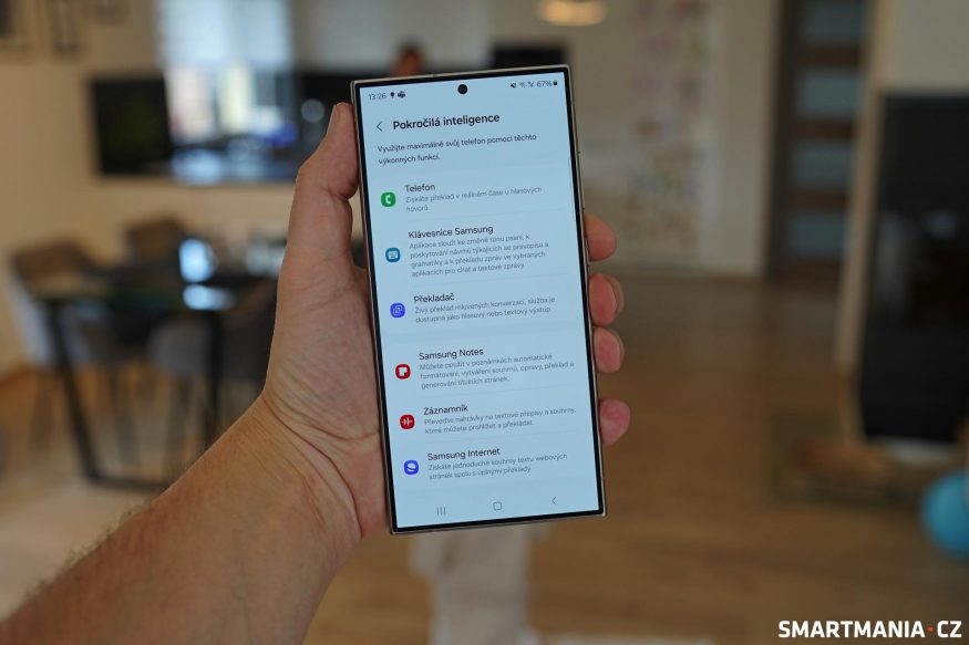 Samsung Galaxy S24 Ultra a nastavení AI