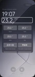 Čínské datum telefon na AOD dostane, procenta baterie ne