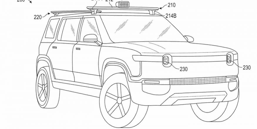 Rivian R2 patentové snímky