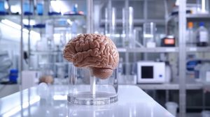 Lidský mozek v laboratoři (ilustrační obrázek)