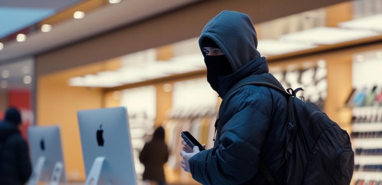Zloděj v Apple Store