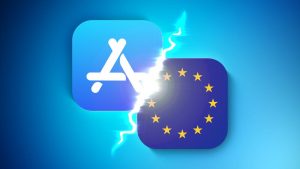 Grafika znázorňující sport mezi App Store a EU
