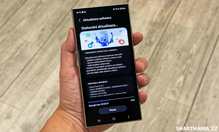 Druhá softwarová aktualizace pro Galaxy S24 Ultra