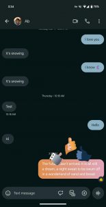 Efekty emoji v aplikaci Zprávy od Google