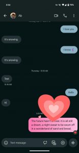 Efekty emoji v aplikaci Zprávy od Google