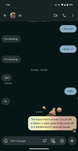 Efekty emoji v aplikaci Zprávy od Google