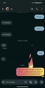 Efekty emoji v aplikaci Zprávy od Google