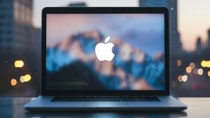 Apple logo na MacBooku