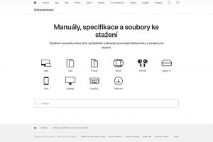 Nový web Apple s příručkami a specifikacemi