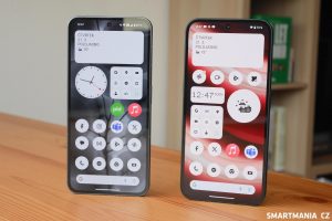 Srovnání: vlevo Nothing Phone (2), vpravo Phone (2a)