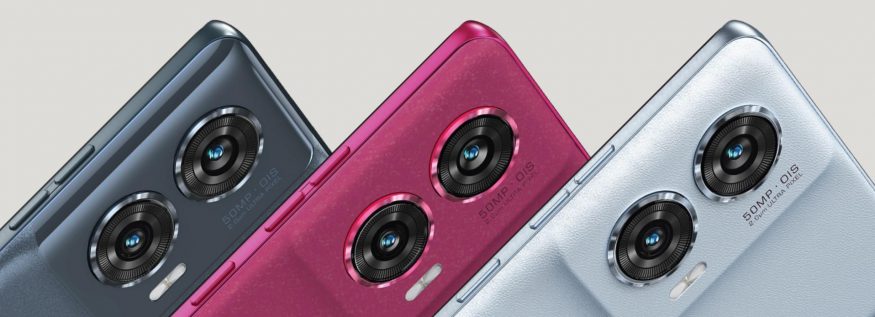 Motorola Edge 50 Fusion ve všech barvách na tiskovém snímku Motorola Edge 50 Fusion ve všech barvách na tiskovém snímku
