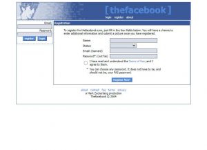 Facebook v roce 2004