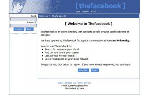 Facebook v roce 2004