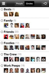 Google Plus v roce 2011 na iOS