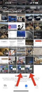 Vše odstraněné pak najdete v albu Nedávno smazané