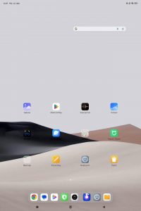 Domovská obrazovka HyperOS na tabletu