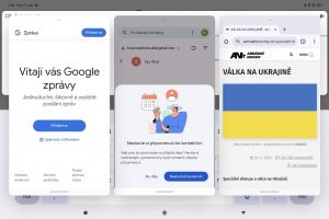 Plovoucí okna se řadí vedle sebe, úplně svobodně si je uspořádat nemůžete