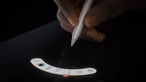 Apple Pencil Pro na propagačním snímku