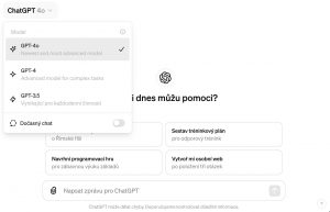Model ChatGPT-4o během redakčního testu