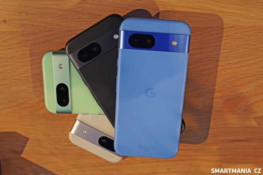 Google Pixel 8a ve všech barevných variantách