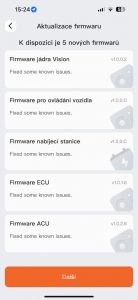 Aktualizace firmwaru pro sekačku a další systémy
