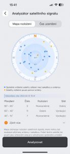 Analýza satelitního signálu v mobilní aplikaci