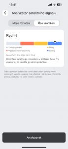 Další informace o kvalitě GPS signálu