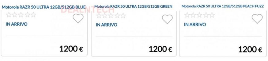 Ceny chystané Motoroly Razr 50 Ultra