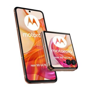 Motorola Razr 50 Ultra v broskvové barvě