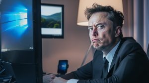 Naštvaný Elon Musk kritizuje novou funkci Windows (ilustrační obrázek)