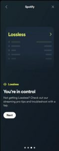 Bezztrátový poslech hudby na Spotify