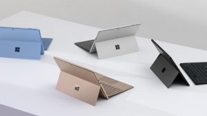 Počítač Microsoft Surface Pro ve čtyřech barvách
